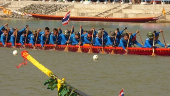 Longboat racing Phimai festival Thailand